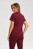 Bluza medyczna damska bordo BL 60, krótki rękaw, Comfort Stretch