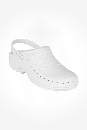 Obuwie operacyjne Wock Clog 10 z paskiem, buty medyczne białe unisex