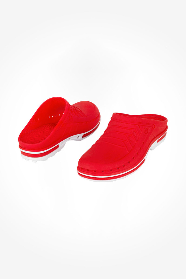 Operating Room Clogs Wock Clog 17, red and white, unisex