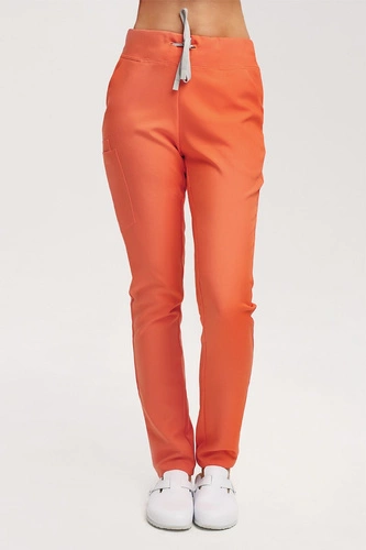 Women's Scrub Pants SE 96, orange, Elegant Stretch