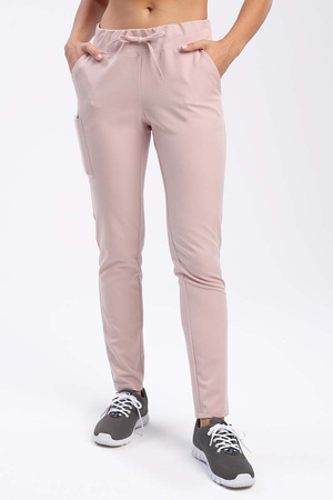 Women's Scrub Pants SE 96, beige nude, Elegant Stretch