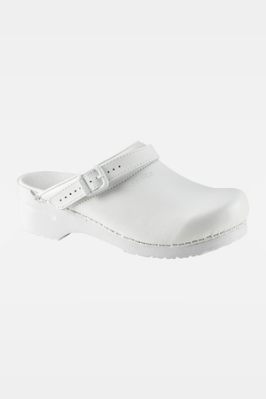 Unisex clogs Sanita San Flex OB, white, with strap