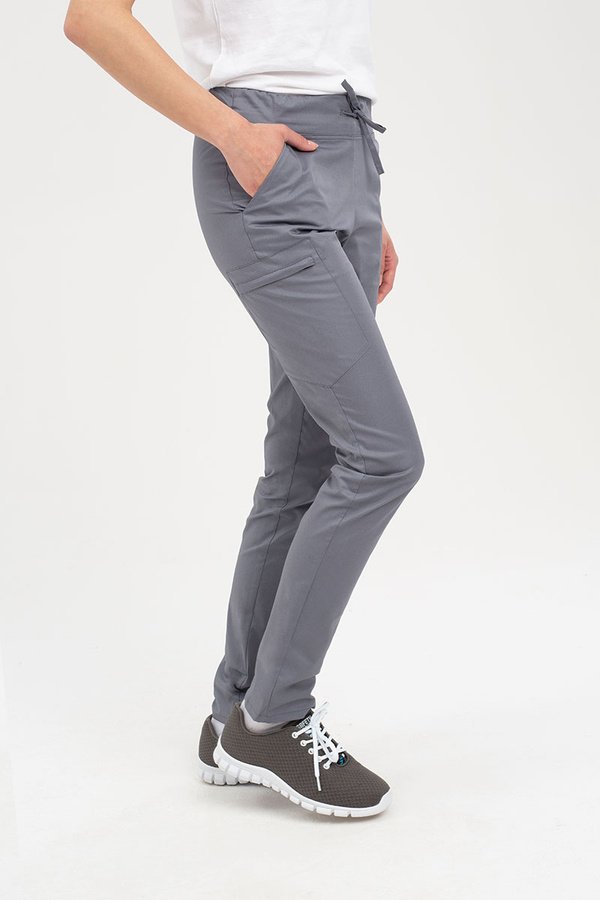 Women's medical trousers SE 92, grey, Comfort Stretch