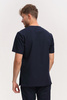 Men's Scrub Top BL 59, navy blue, short sleeve, Elegant Stretch