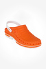 Operating Room Clogs Wock Clog 05 with strap, orange and white, unisex