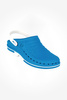 Operating Room Clogs Wock Clog 07 with strap, royal blue and white, unisex